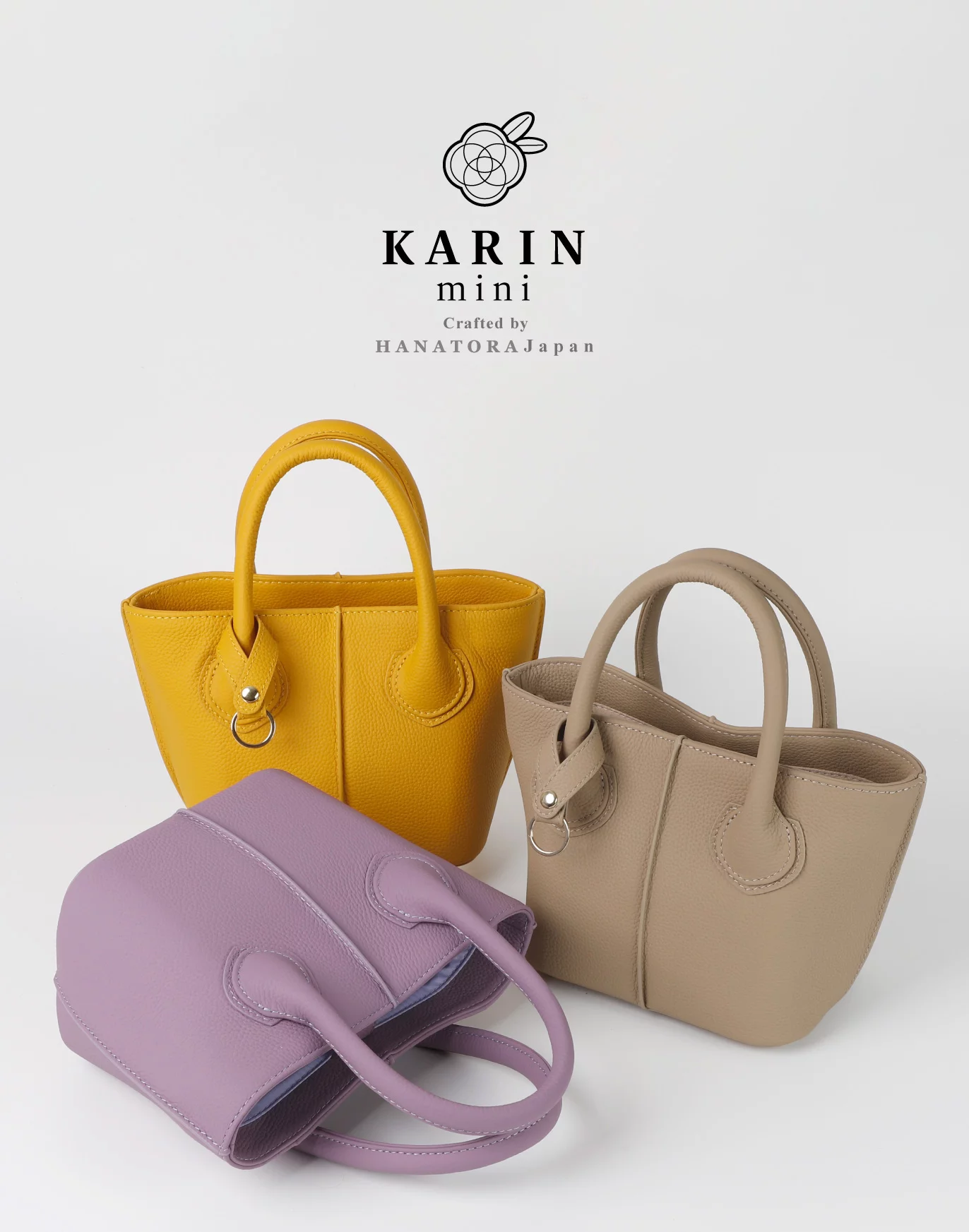珠玉の本革 ミニトート 2wayふんわりデザインバッグ『KARIN mini 