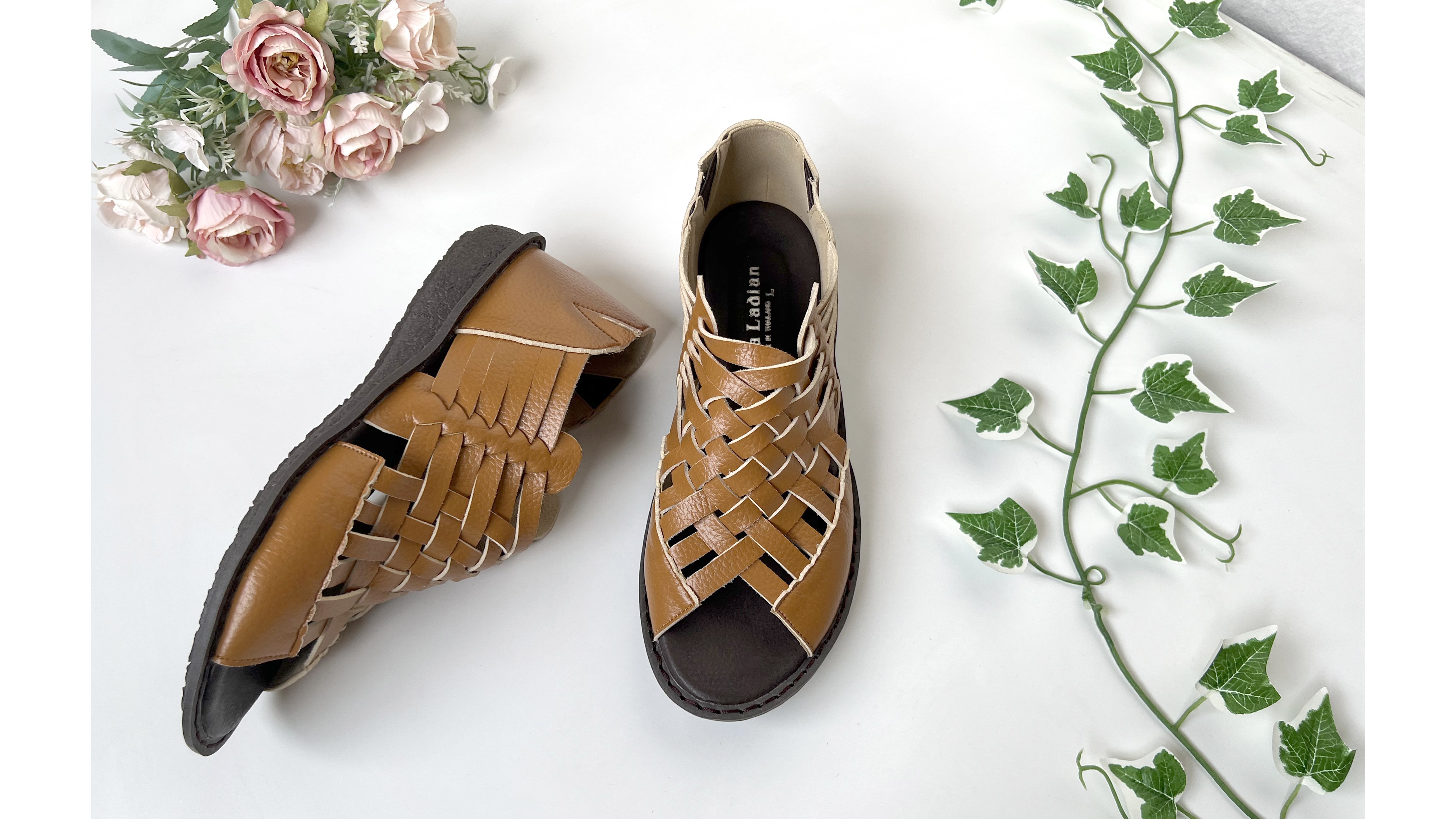 極やわ素材♪ まるで靴下感覚のマイクロファイバー編み込みサンダル