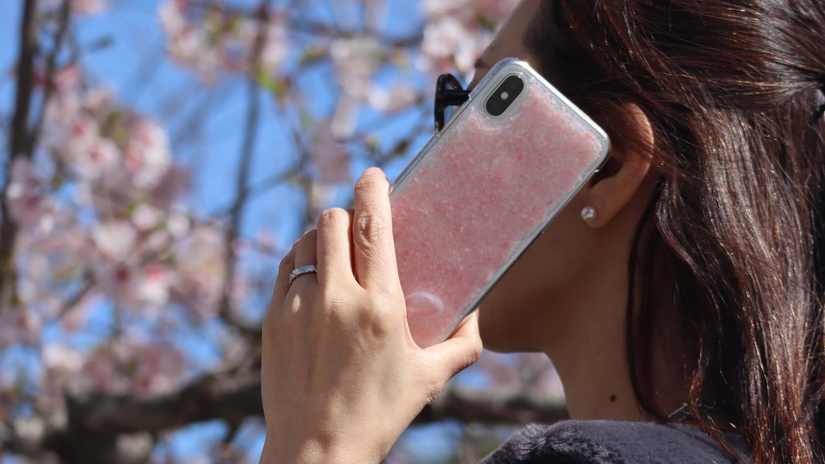 Kuling Sakura Shell 鎌倉のさくら貝を集めて作った大人かわいい 「Crushed Sakura Shell」スマホケース|Creema SPRINGS