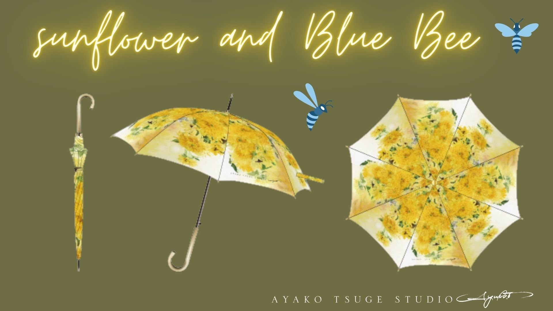 音の絵〜雨の花 日傘【ハンドメイド】 刺繍布日傘＜雨の花＞ブルーミックス - 音の絵 | minne 国内最大