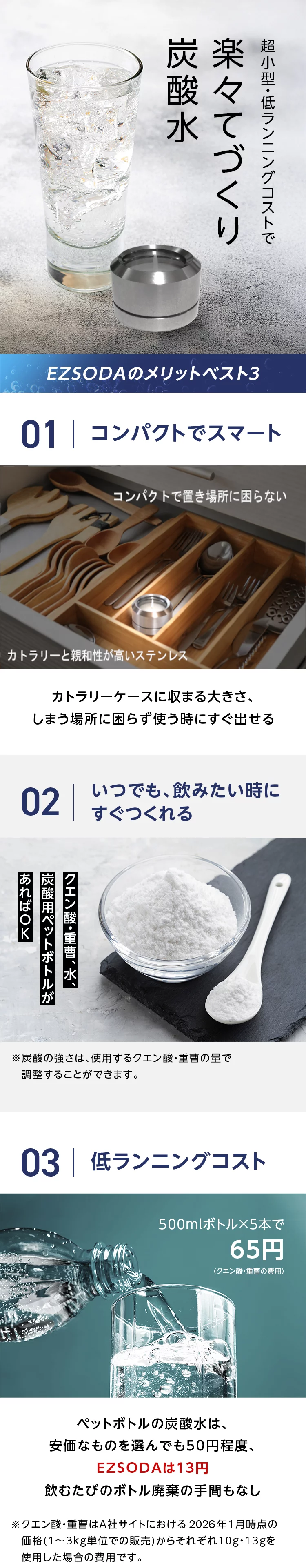 まさに新発想。低コスト＆手軽！手のひらサイズの炭酸水メーカー