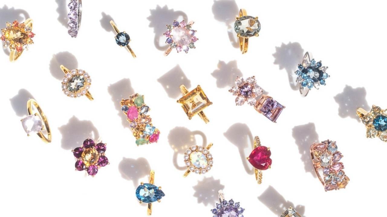 数量限定】キャンディみたいな大ぶり天然石を使った、クラシカルな色石