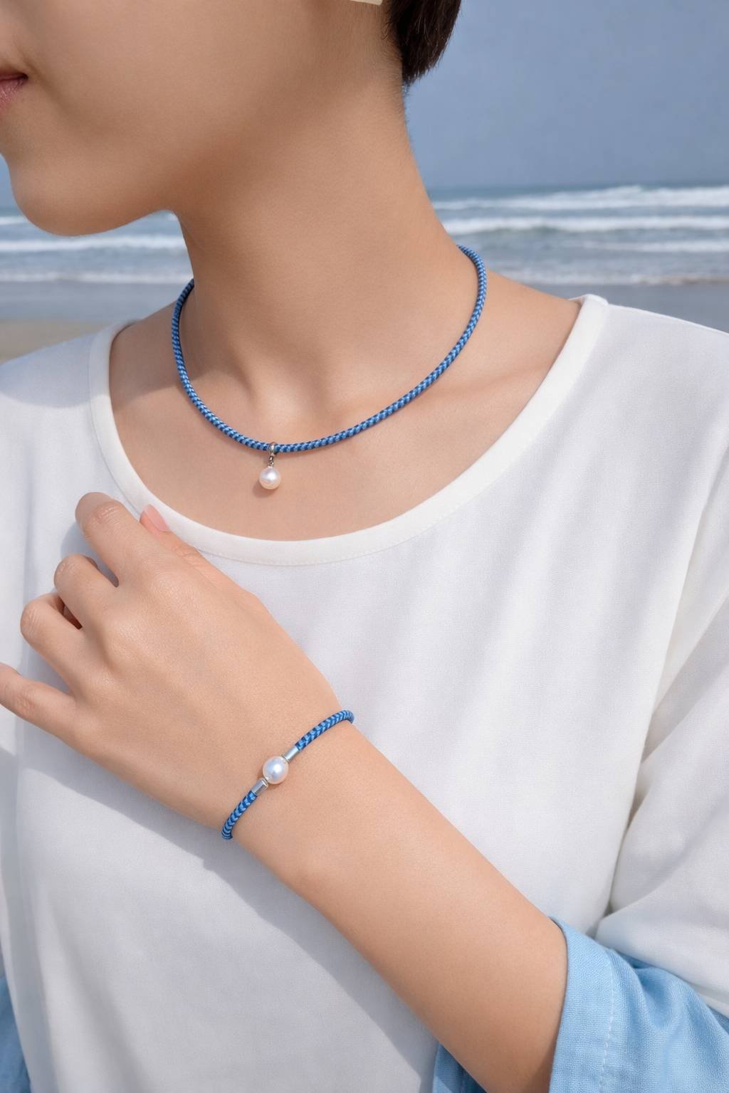 伊勢志摩の海と空を纏う。真珠×藍×組紐が結ぶ、「志摩ブルー」の