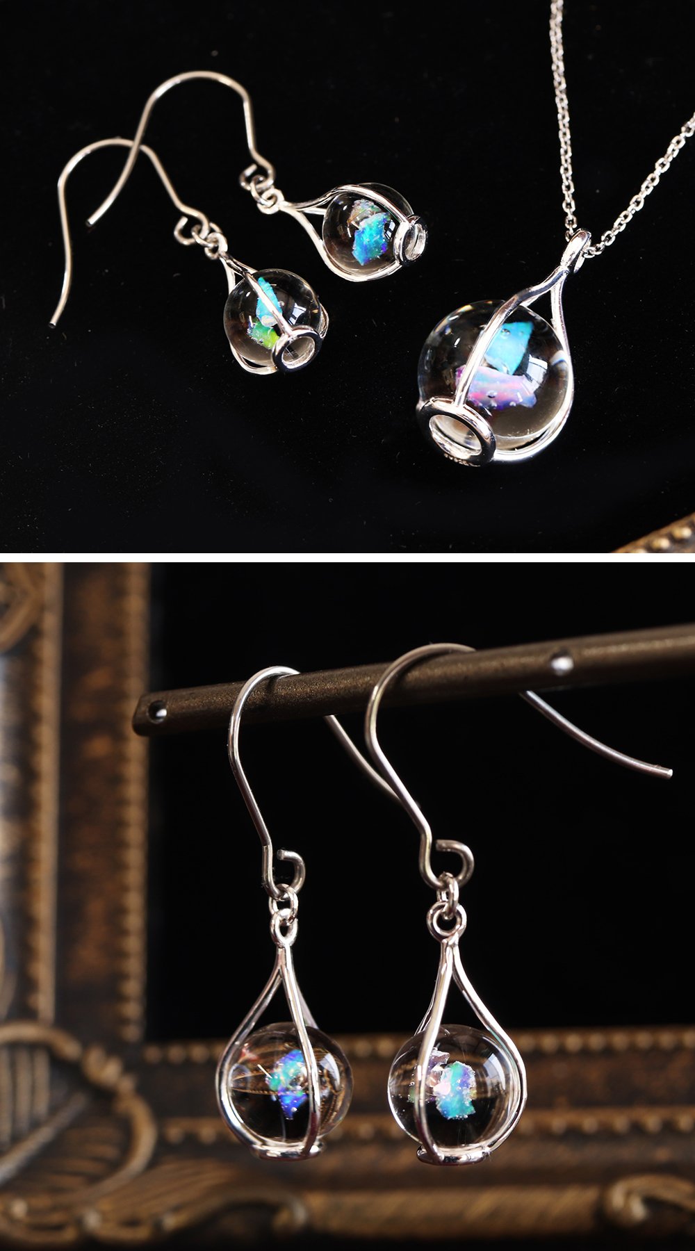 光が織りなす虹色の煌めき！クリエイテッドオパールのジュエリー