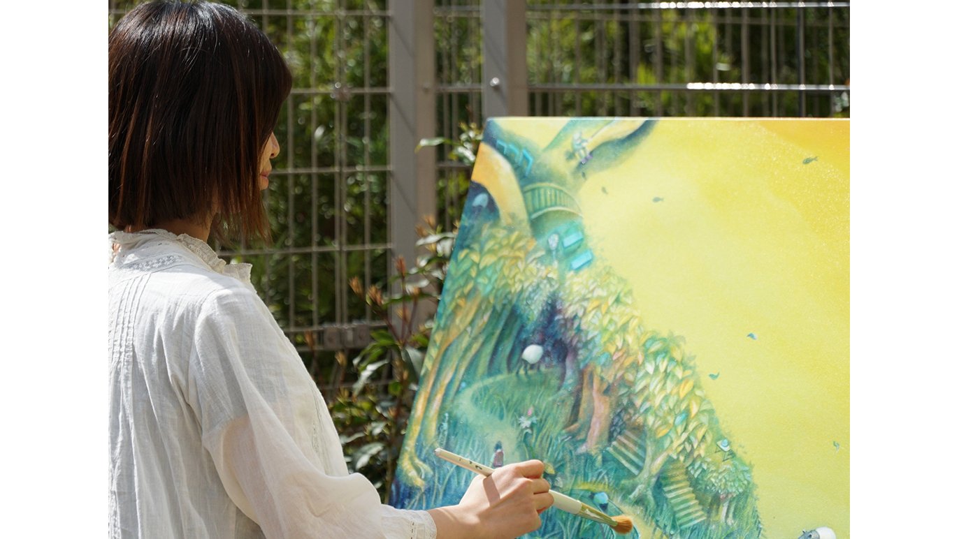 小さなオーダーメイド絵画＊油絵の具のグラデーションで描く、透明感 
