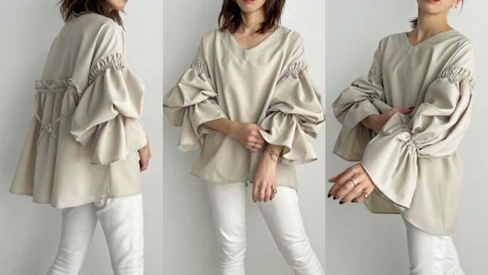 キャンディースリーブが楽ちん可愛い！コーデの主役になる2wayネックの