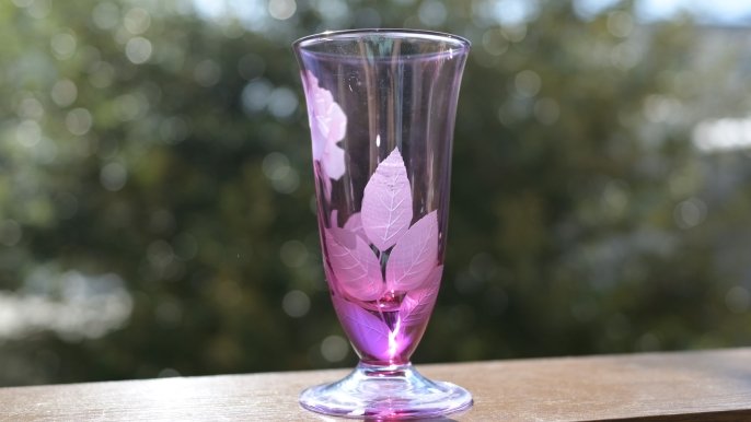 値下げしました　サンドブラスト用花器 Amazon.co.jp: 北一硝子 グラス サンドブラスト 花 ペアグラス