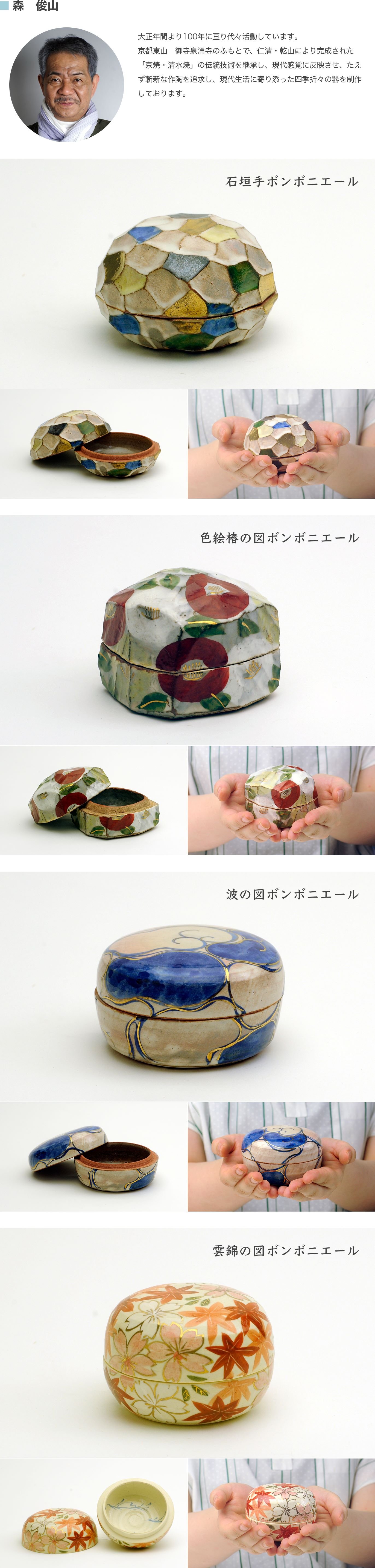 京焼 色絵ボンボニエール 伝統工芸をより身近に。12人の職人が作る、ボンボニエール