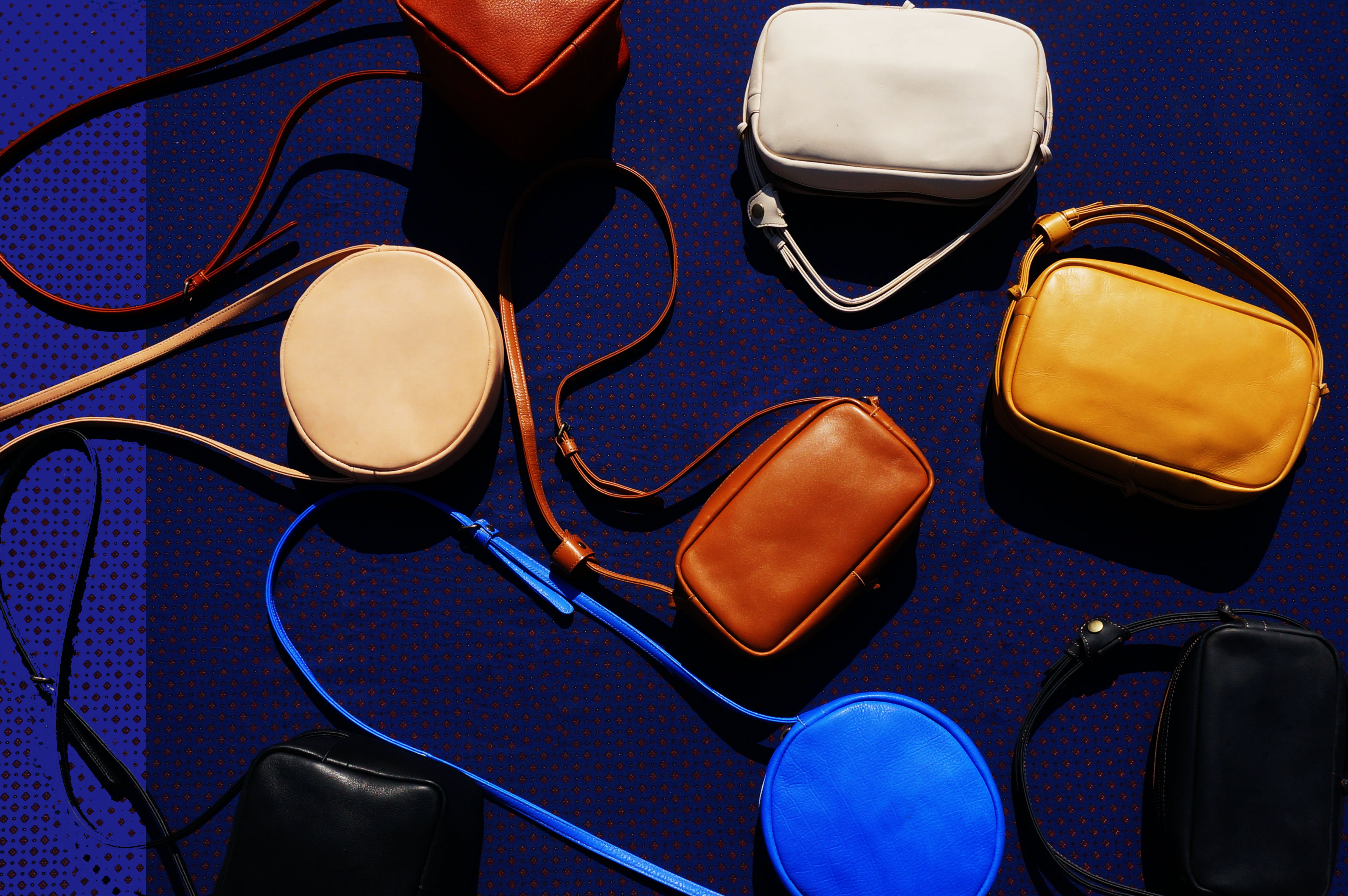 革問屋の余剰在庫に命を吹き込みコロンと可愛いミニバッグによみがえら