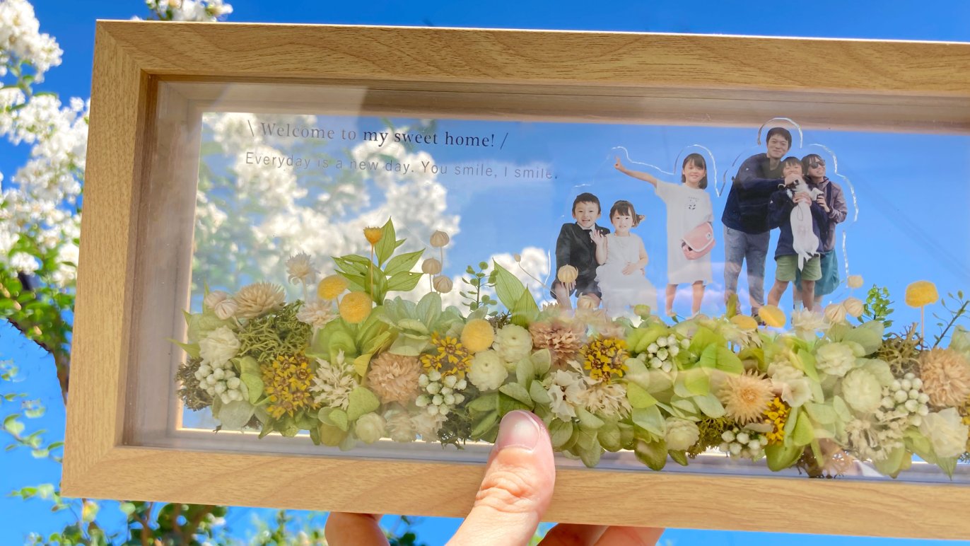 まるでお花畑にいるような♪プリザーブドフラワーと写真ピックの  