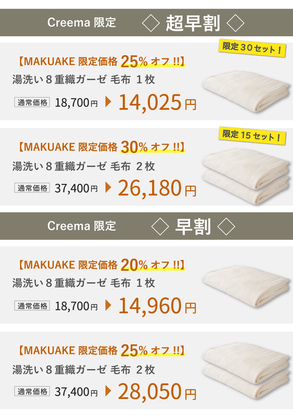 お湯と糊抜きだけでふっくら！柔らかく暖かい、8重ガーゼ毛布