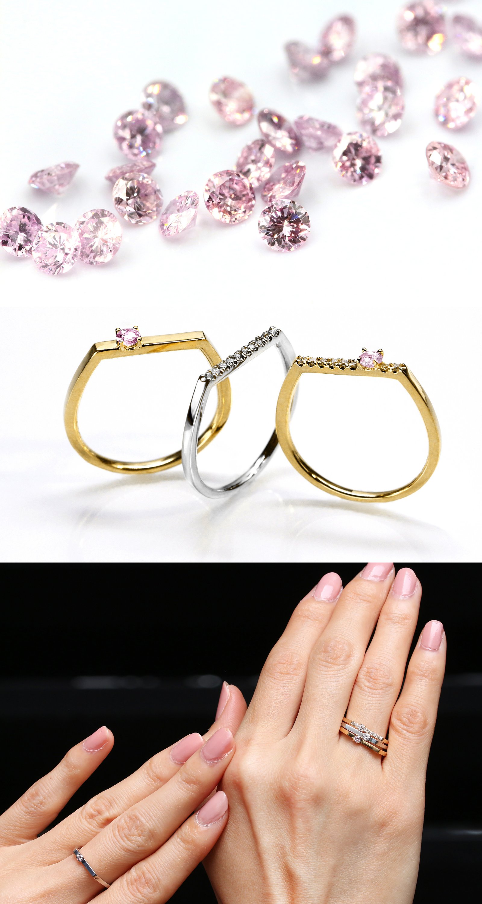 リング☆天然ピンクダイヤモンド 2020年閉山の希少な「天然ピンクダイヤ」。いつもと, image size:1600x3000