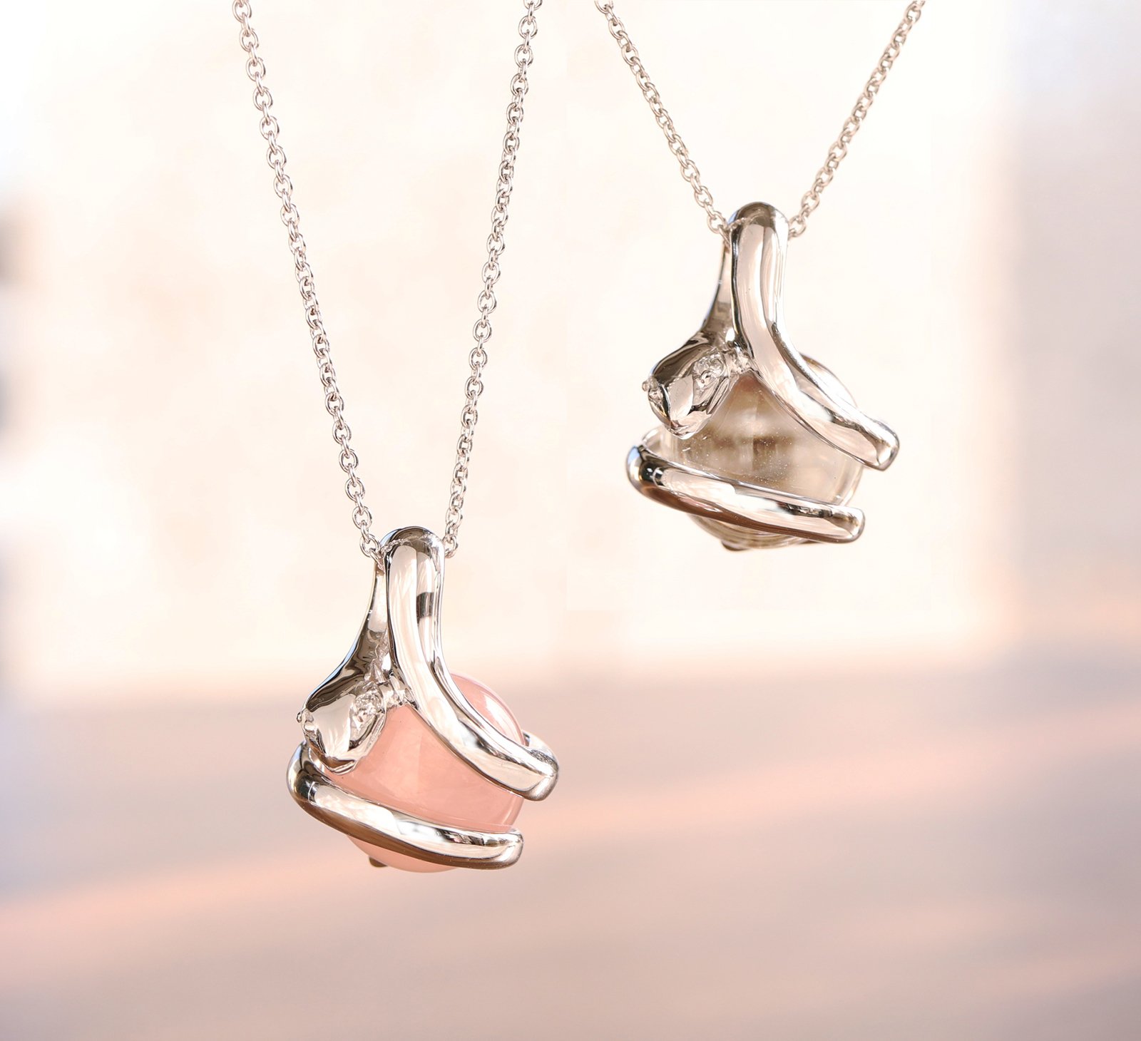 ローズクオーツ　蛇　三人組 ローズクオーツ 蛇 三人組