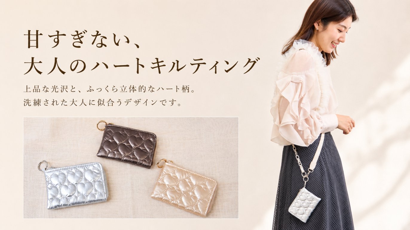 ちょっとそこまでが、もっと楽しくなる】カラビナ付きミニポーチ《小銭