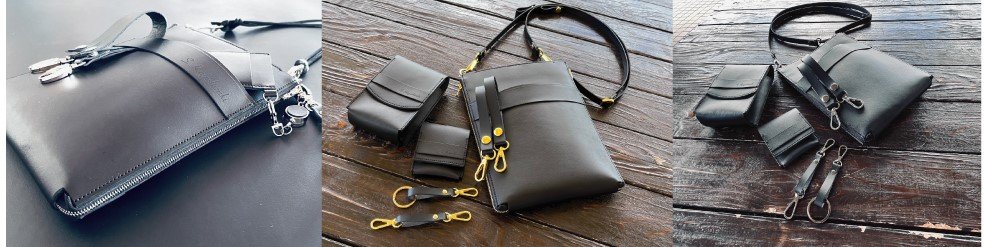 メッセージスマホポーチ4」両脇のファスナー開閉で収納量の調節が可能