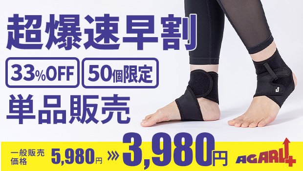 もっと楽に、筋肉使用量UP！足元ケアでカラダ、アガる！足裏サポーター