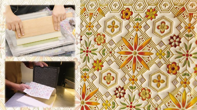 色を重ね、型を押す。浅草文庫の職人技が光る、新作ポーチが登場