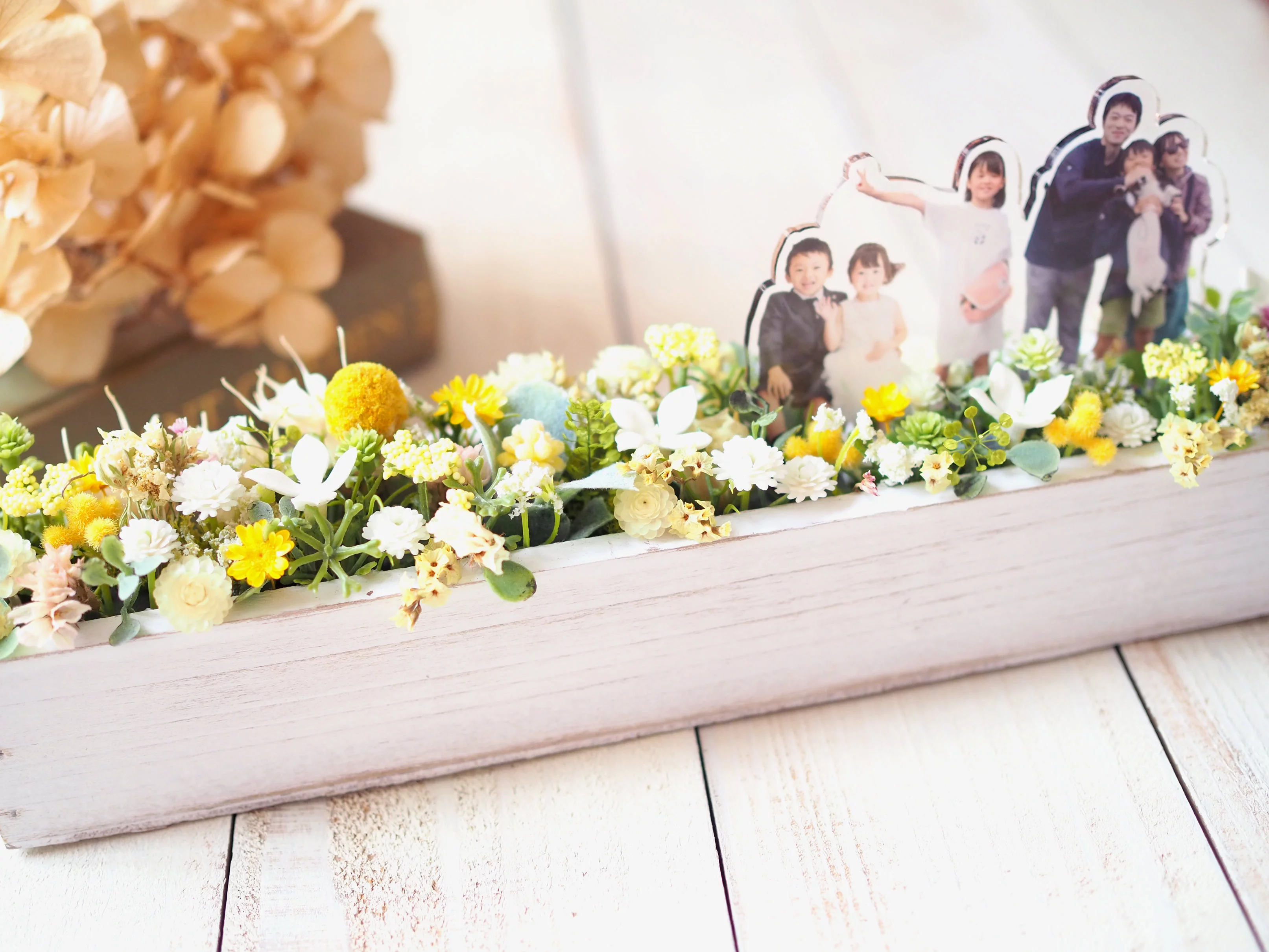 まるでお花畑にいるような♪プリザーブドフラワーと写真ピックの  