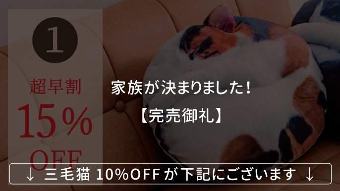 受注会】仲間が増えました！猫の寝姿から生まれた『necomaru〜ね