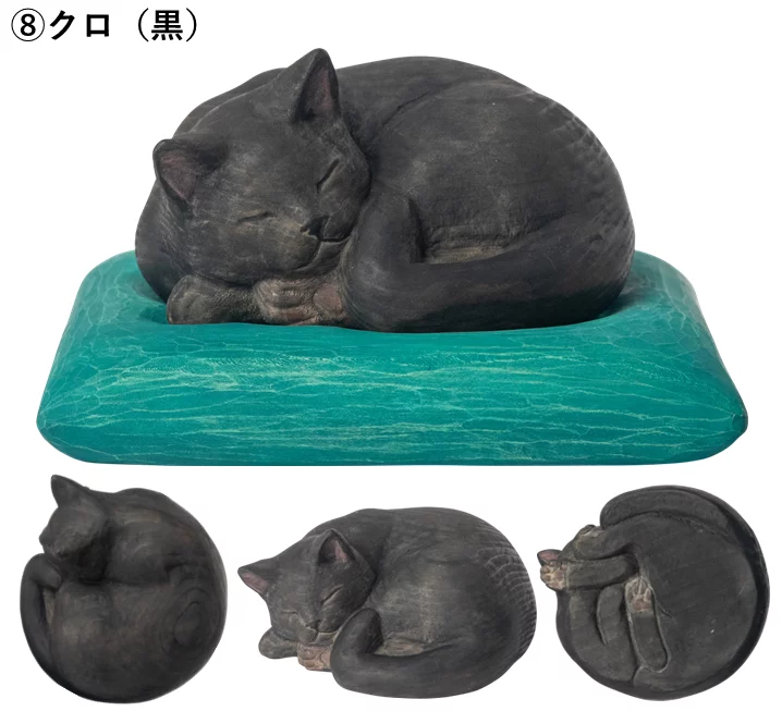 妙法寺開眼】幸せへの祈りを宿す『木彫りの眠り猫』をあなたへ｜Creema