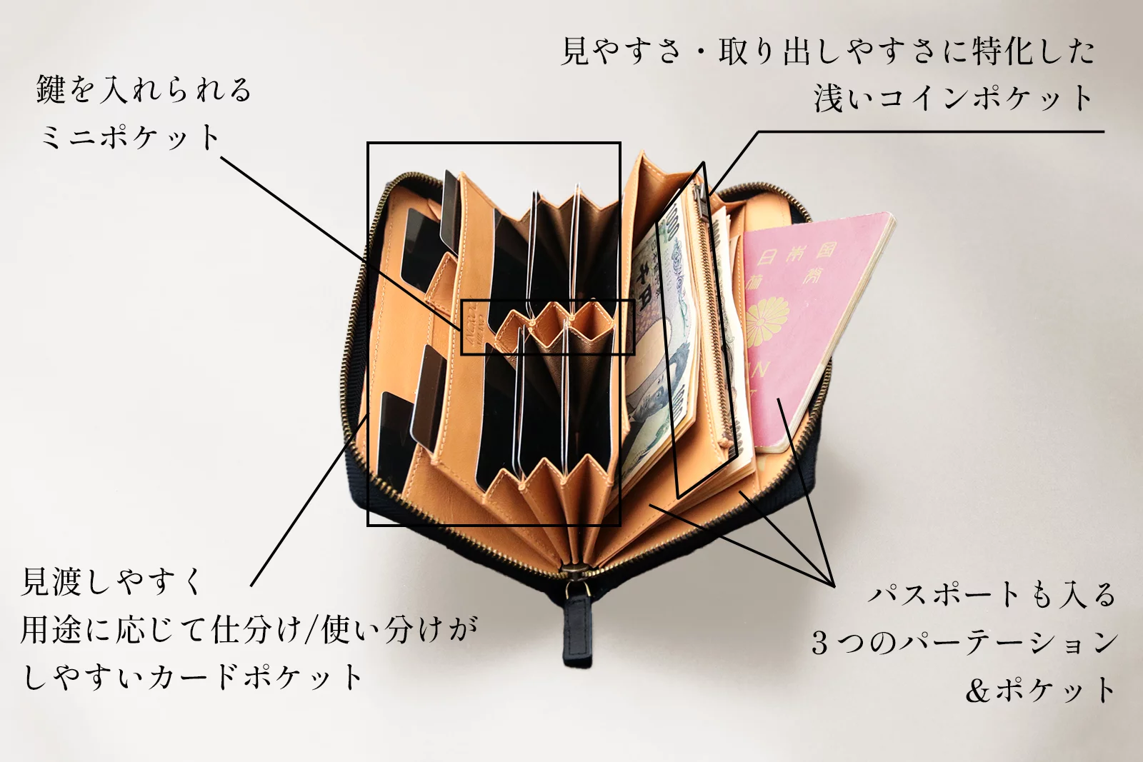 型押しレザーで新登場！】整理整頓の救世主！ズボラさんもお任せ☆整理整頓長財布 ジェニオグランデⅡ｜Creema SPRINGS