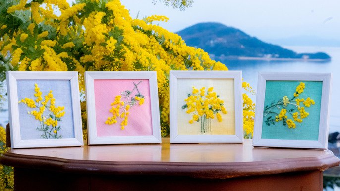 花刺繍を作りましょう！ 新キット【スミレのウール刺しゅうキット by