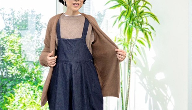 気になる体型も優しく包んでスタイルアップ！】大人のための上品